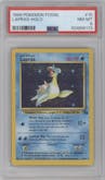 Lapras from the 1999 Pokemon set graded by PSA and given an overall grade of 8.