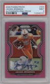 Jauan Jennings from the 2020 Panini Prizm set featuring a Pink Prizm parallel graded by PSA and given an overall grade of 9.