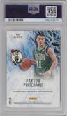 Payton Pritchard from the 2020-21 Panini NBA Hoops set featuring a Green parallel graded by PSA and given an overall grade of 10.