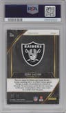 Josh Jacobs from the 2019 Panini Select  set featuring a Dragon Scale parallel graded by PSA and given an overall grade of 9.