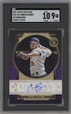 Corbin Burnes from the 2022 Topps Five Star set featuring a Purple parallel graded by SGC and given an overall grade of 9.