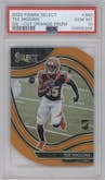 Tee Higgins from the 2020 Panini Select set featuring a Die-Cut Orange parallel graded by PSA and given an overall grade of 10.