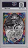 Tom Brady from the 2017 Panini Prizm set graded by PSA and given an overall grade of 10.