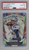 Tom Brady from the 2017 Panini Prizm set graded by PSA and given an overall grade of 10.
