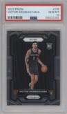 Victor Wembanyama from the 2023-24 Panini Prizm set graded by PSA and given an overall grade of 10.