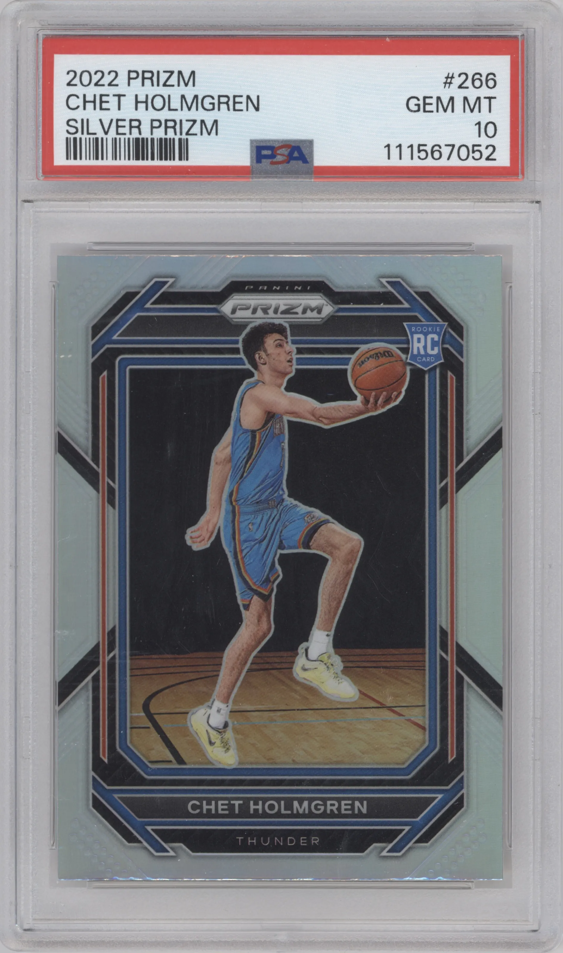 2022 Panini Prizm Chet Holmgren Silver Prizm PSA 10