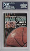 Chris Mullin from the 1992-93 Topps Stadium Club set featuring a Members Only parallel graded by PSA and given an overall grade of 9.