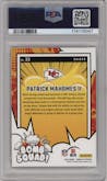 Patrick Mahomes II from the 2024 Donruss set graded by PSA and given an overall grade of 10.