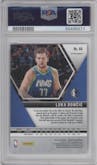 Luka Doncic from the 2019-20 Panini Mosaic  set featuring a Pink Camo parallel graded by PSA and given an overall grade of 10.