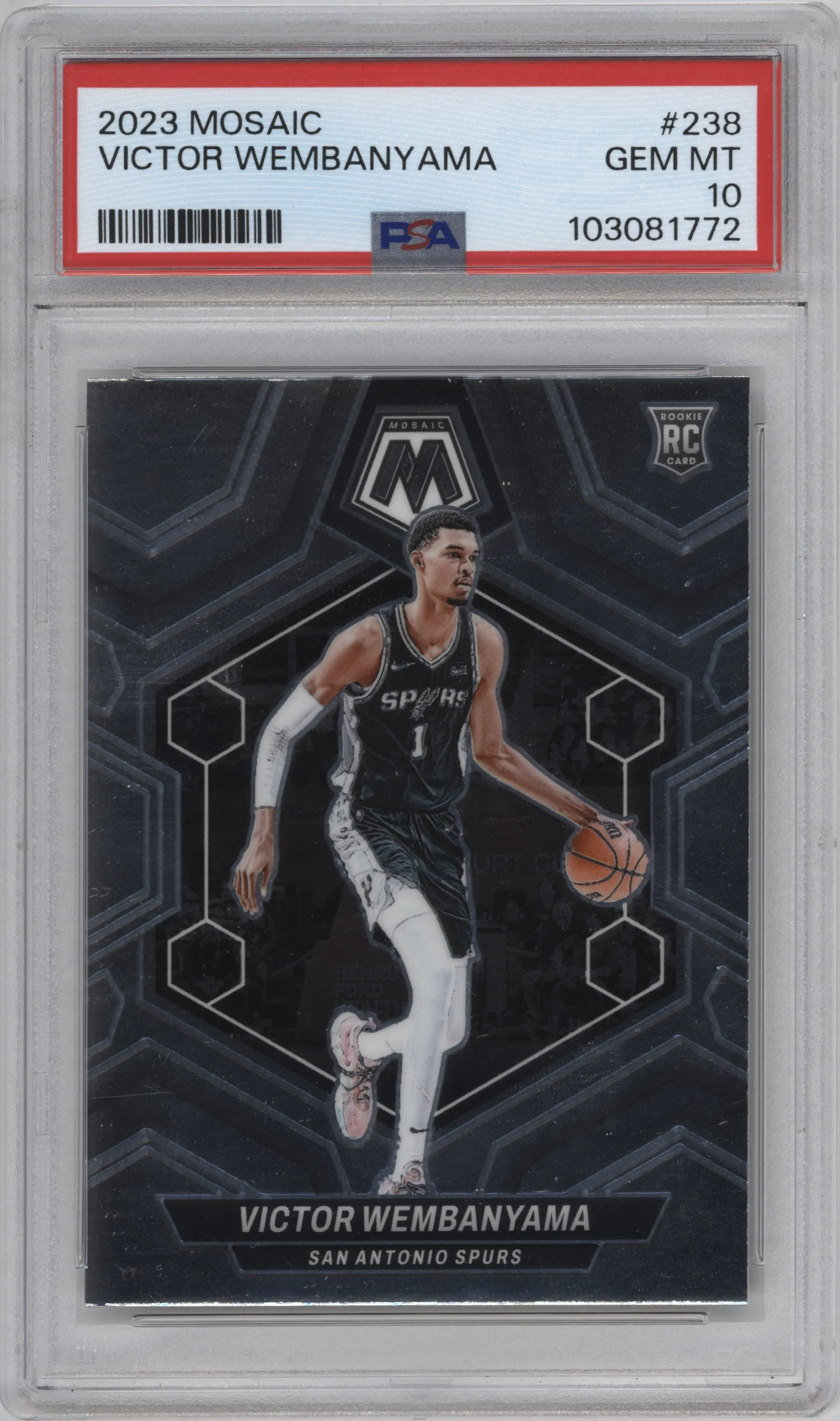 2023 Panini Mosaic Victor Wembanyama #238 PSA 10