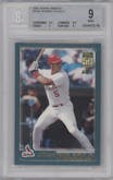 Albert Pujols from the 2001 Topps Traded  set graded by Beckett and given an overall grade of 9.
