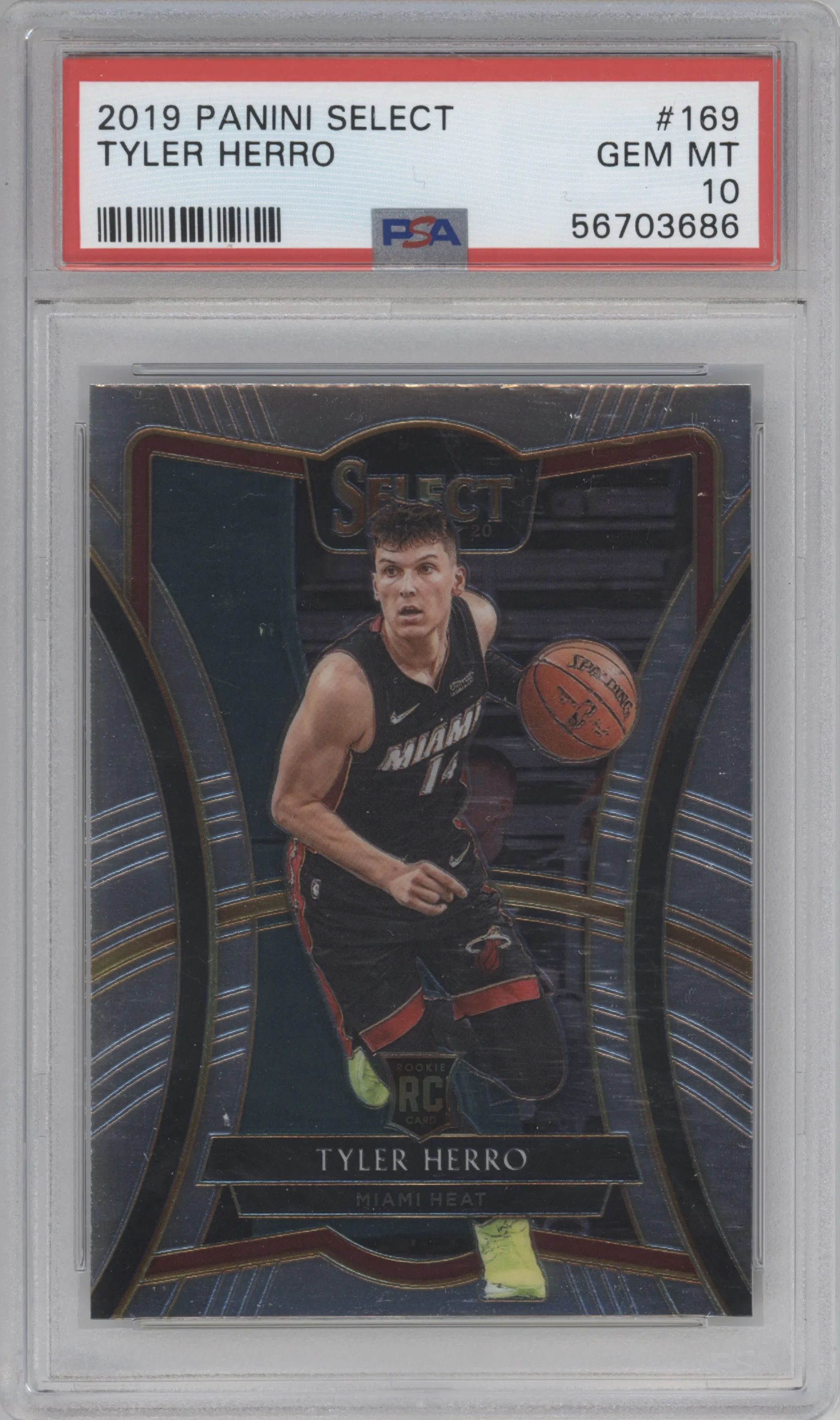 2019 Panini Select Pre.Lvl. Tyler Herro PSA 10