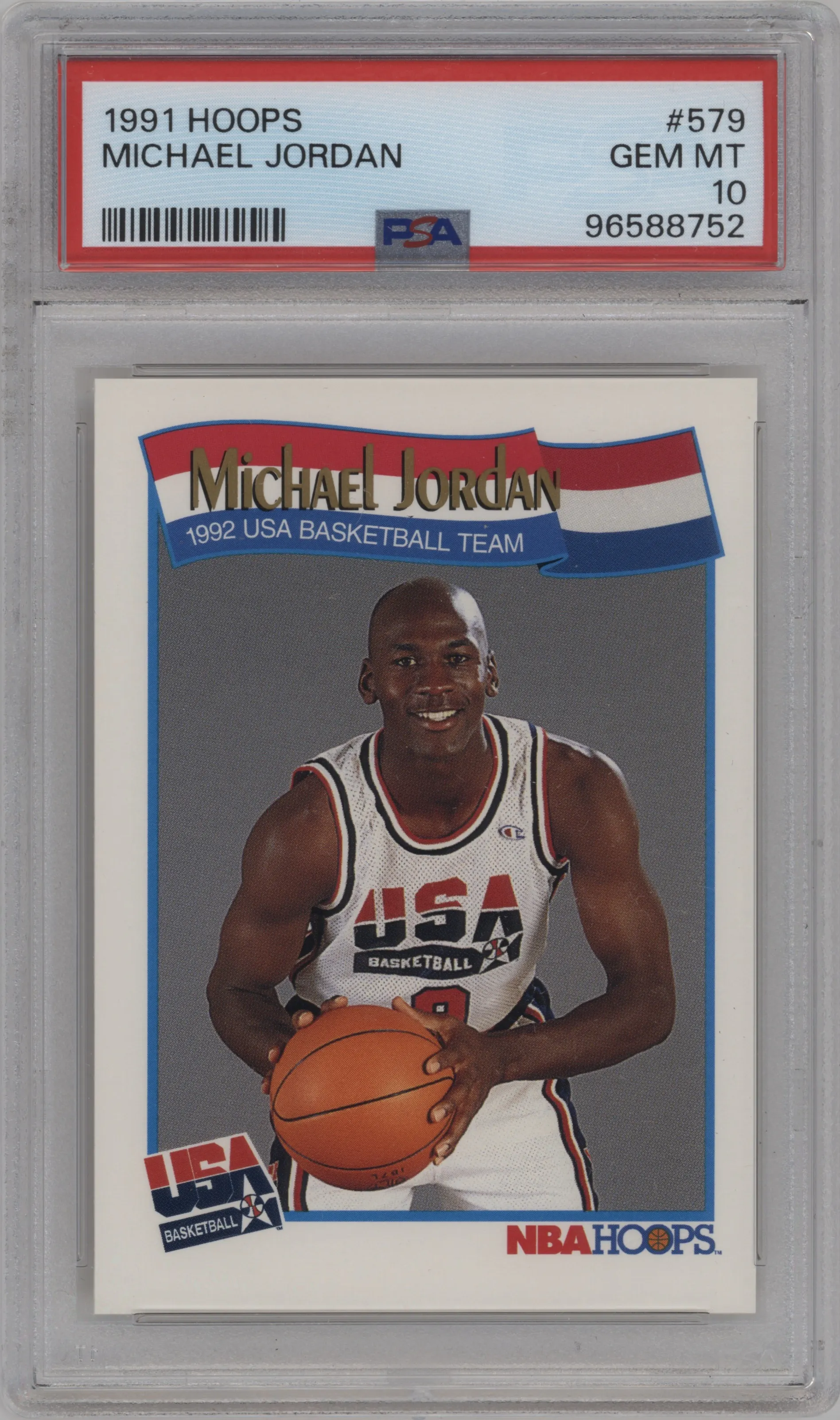 1991 NBA Hoops Michael Jordan PSA 10