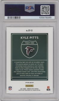 Kyle Pitts from the 2021 Panini Donruss Optic set graded by PSA and given an overall grade of 10.