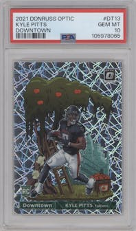 Kyle Pitts from the 2021 Panini Donruss Optic set graded by PSA and given an overall grade of 10.