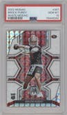 Brock Purdy from the 2022 Panini Mosaic set featuring a White Mosaic parallel graded by PSA and given an overall grade of 10.