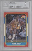 Byron Scott from the 1986-87 Fleer set graded by Beckett and given an overall grade of 9.