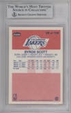 Byron Scott from the 1986-87 Fleer set graded by Beckett and given an overall grade of 9.