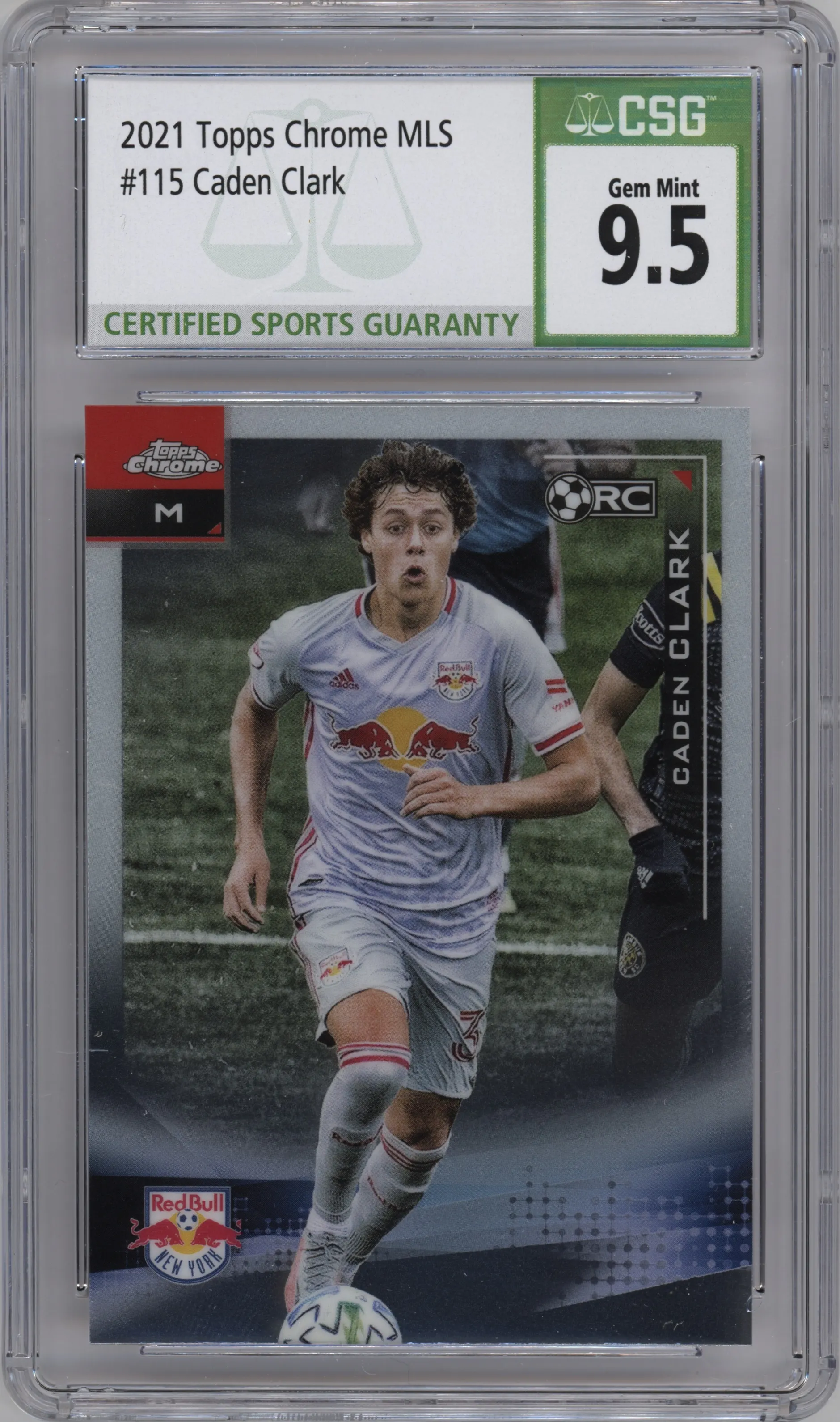 2021 Topps Chrome MLS Caden Clark CGC 9.5