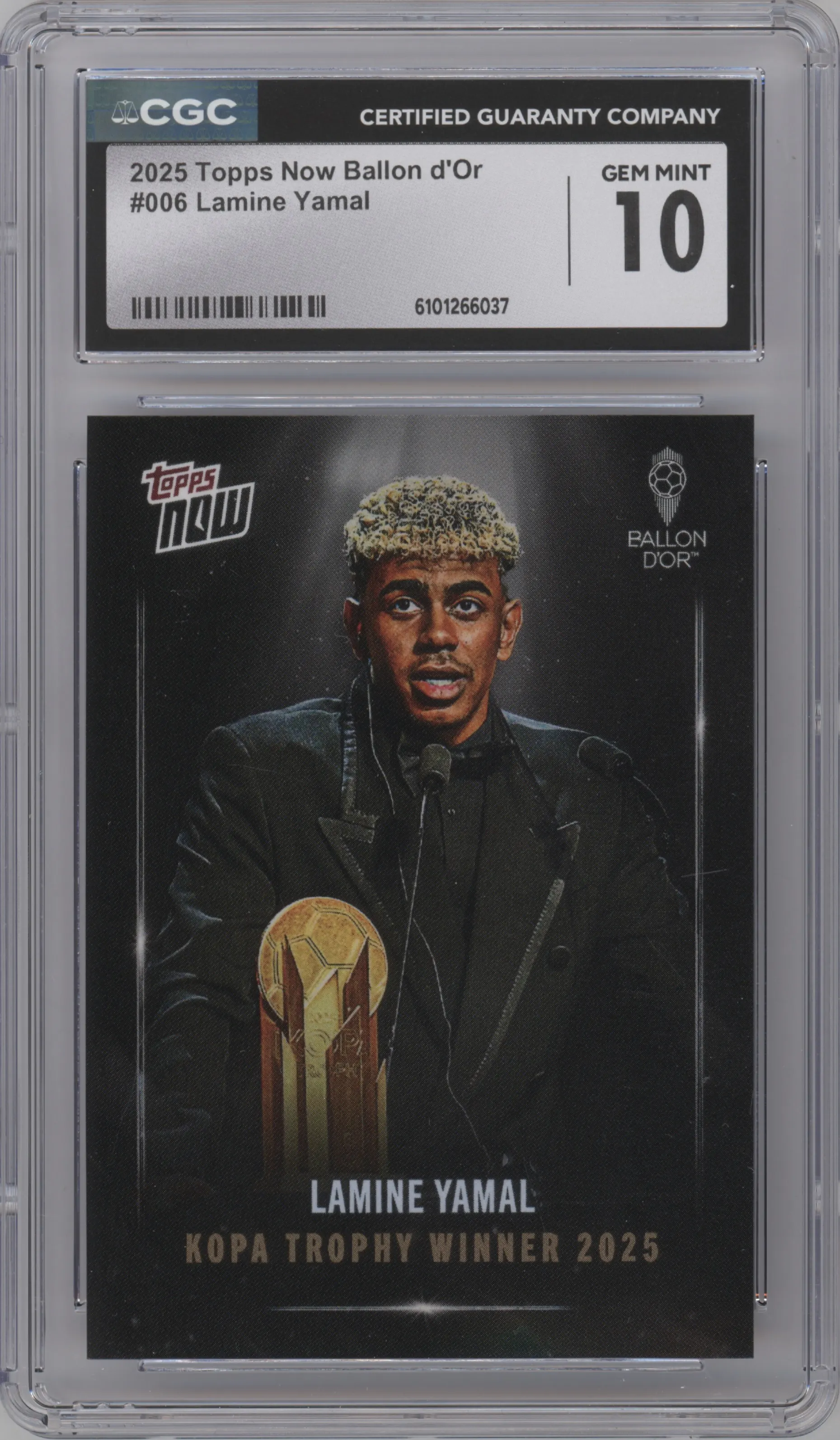 2025 Topps Now Ballon d'Or Lamine Yamal CGC 10