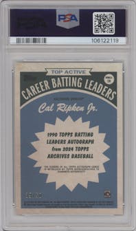 Cal Ripken Jr. from the 2024 Topps Archives set graded by PSA and given an overall grade of 9.