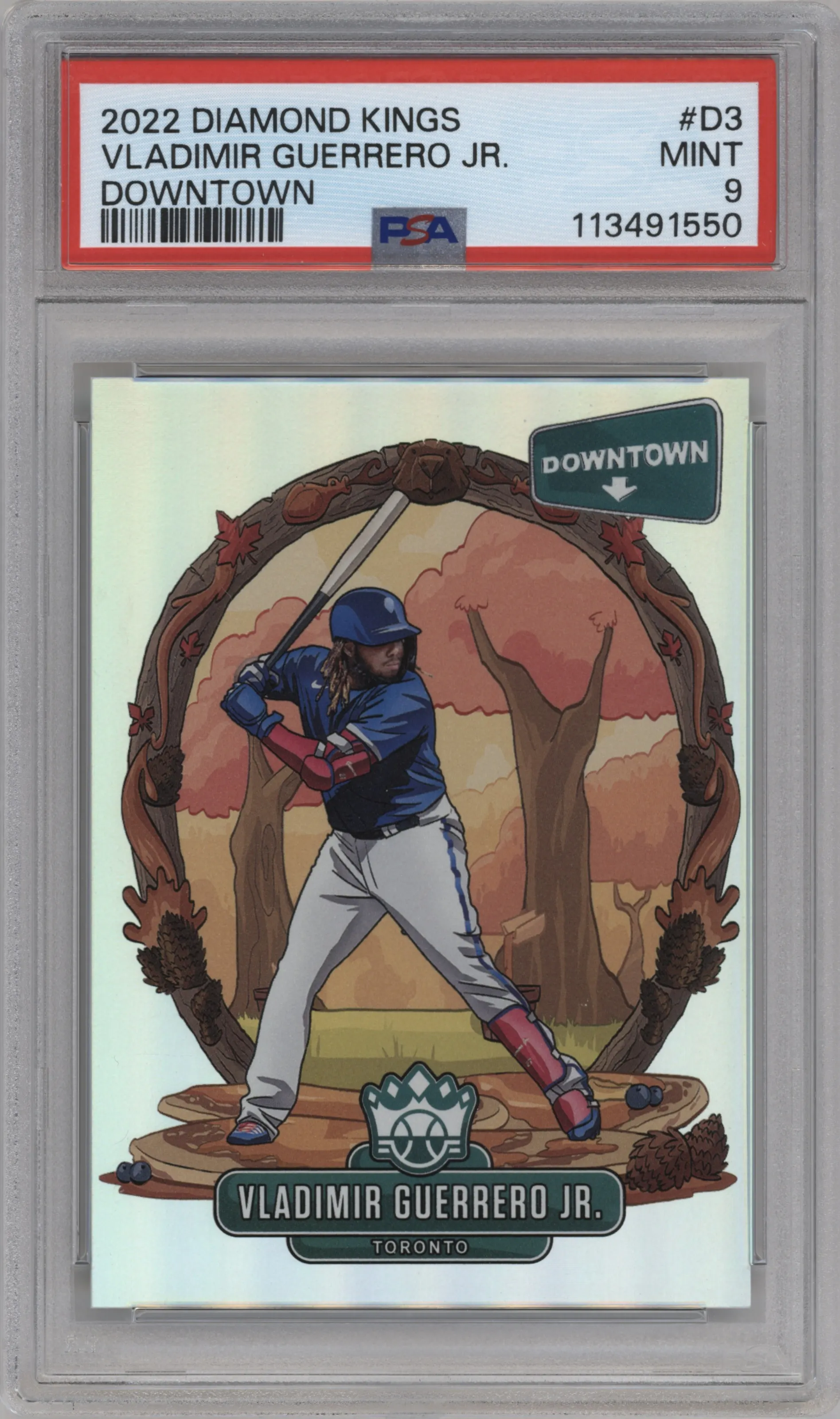 2022 Panini Diamond Kings Downtown Vladimir Guerrero Jr. #D3 PSA 9