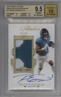Travis Etienne Jr. — 2021 Panini Flawless #RPA-TET 7/25