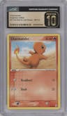 Charmander from the 2004 Pokemon EX set graded by CSG and given an overall grade of 10.