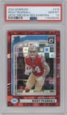 Ricky Pearsall from the 2024 Donruss set featuring a Red Pandora parallel graded by PSA and given an overall grade of 10.