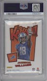 Jameson Williams from the 2022 Panini Absolute set graded by PSA and given an overall grade of 10.