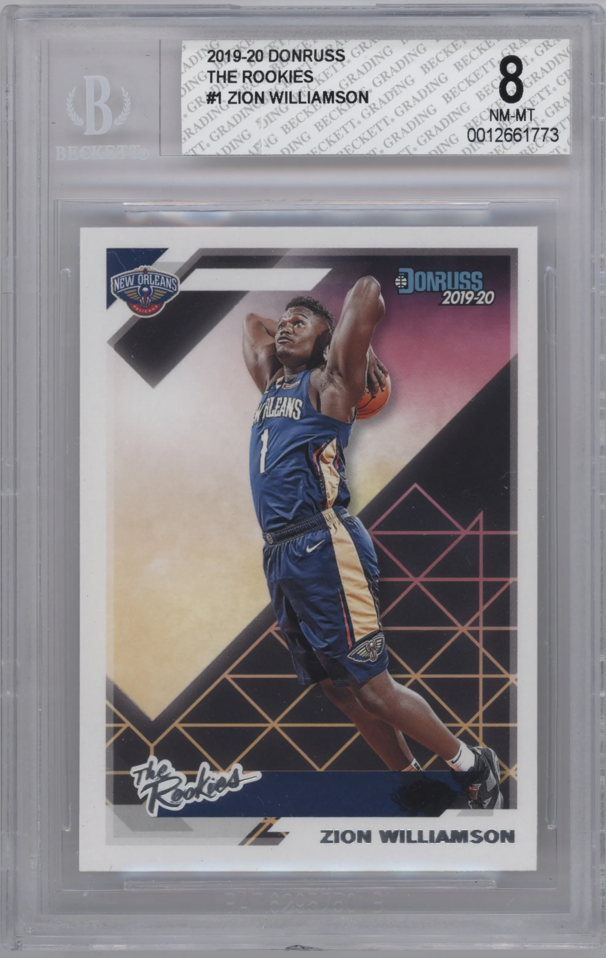 2019 Panini Donruss The Rookies Zion Williamson BGS 8