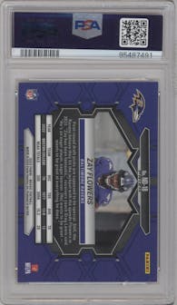 Zay Flowers from the 2023 Panini Mosaic set featuring a Reactive Yellow parallel graded by PSA and given an overall grade of 10.