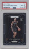 Victor Wembanyama from the 2023-24 Panini Prizm set graded by PSA and given an overall grade of 10.
