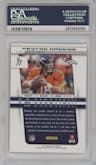 Peyton Manning from the 2013 Panini Prizm set graded by PSA and given an overall grade of 10.