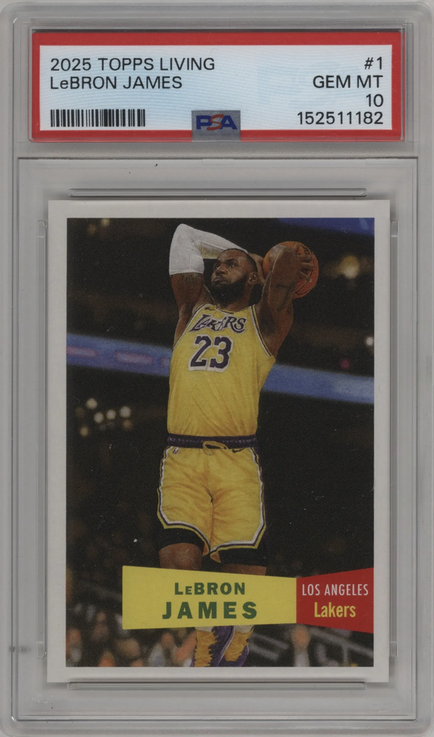 2025 Topps Living LeBron James PSA 10