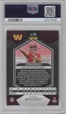 Jayden Daniels from the 2024 Panini Mosaic set featuring a Pink Camo parallel graded by PSA and given an overall grade of 9.