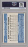 Nolan Ryan from the 1982 Donruss set graded by PSA and given an overall grade of 8.