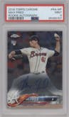 Max Fried from the 2018 Topps Chrome set graded by PSA and given an overall grade of 9.