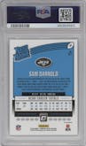 Sam Darnold from the 2018 Panini Donruss Optic set featuring a Holo parallel graded by PSA and given an overall grade of 10.