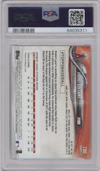 Shohei Ohtani from the 2018 Topps Series 2 set graded by PSA and given an overall grade of 10.