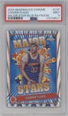 Cooper Flagg from the 2024 Topps Chrome McDonald's All-American set featuring a Blue Raywave parallel graded by PSA and given an overall grade of 9.