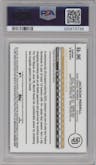 Jackson Merrill from the 2024 Topps Chrome set featuring a Gold Wave Refractor parallel graded by PSA and given an overall grade of 10.