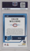 Caleb Williams from the 2024 Donruss set graded by PSA and given an overall grade of 10.