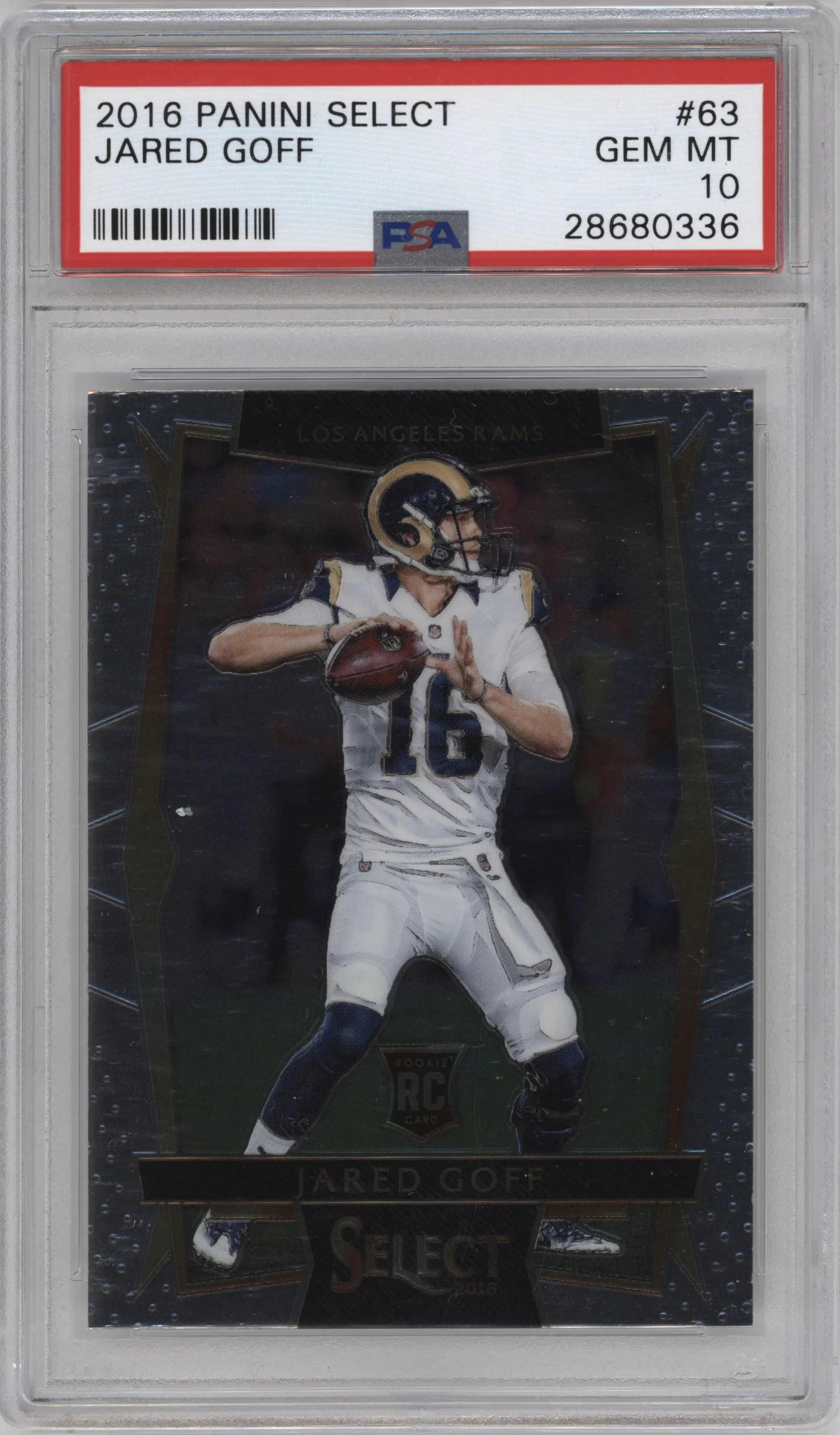 2016 Panini Select Jared Goff PSA 10