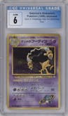 Sabrina's Alakazam from the 1999 Pokemon JPN set graded by CSG and given an overall grade of 6.
