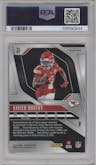 Xavier Worthy from the 2024 Panini Prizm set graded by PSA and given an overall grade of 10.