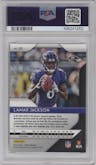 Lamar Jackson from the 2018 Panini Prizm set graded by PSA and given an overall grade of 9.