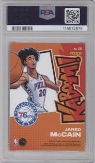Jared McCain from the 2024-25 Panini Revolution set graded by PSA and given an overall grade of 10.