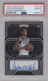 Jaden McDaniels from the 2020-21 Panini Prizm set graded by PSA and given an overall grade of 10.