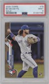 Bo Bichette from the 2020 Topps Series 1 set featuring a Gold parallel graded by PSA and given an overall grade of 9.